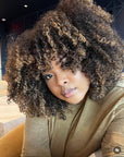 READY TO SHIP RAW ELITE KINKY CURLY 5*5 CLOSURE WIG 20” FRINGE WIG. CUSTOM COLORED BLONDE
