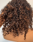 6*6 CUSTOM COLOR UNIT BURMESE CURLY BLACK WITH HONEY BROWN HIGHLIGHTS READY TO SHIP
