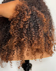 Raw Elite Kinky Curly 5x5 CLOSURE WIG 22” Ombré honey blonde