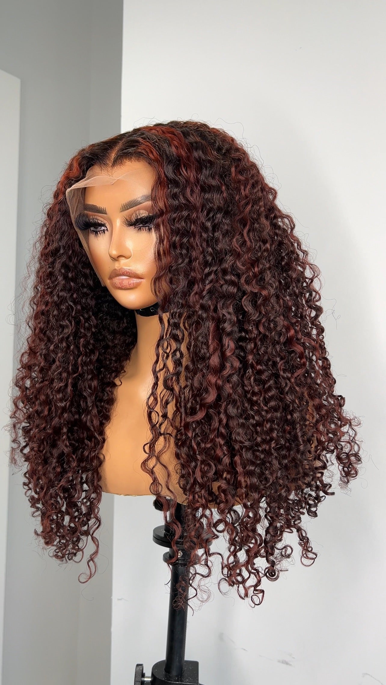 13*6 Deep  Auburn Kinky curly Custom made wig