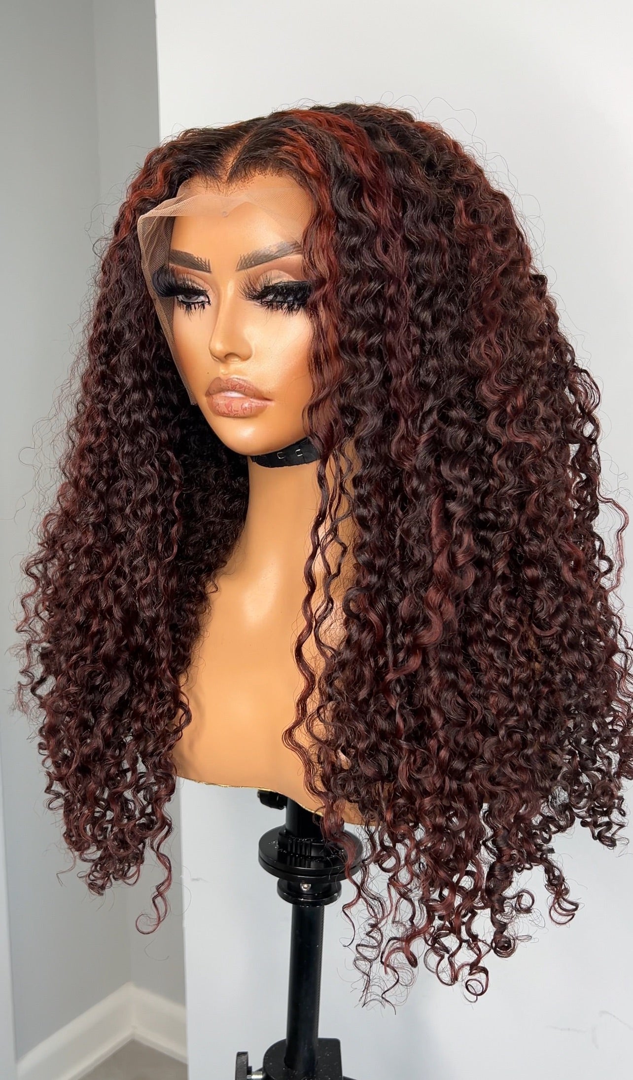 13*6 Deep  Auburn Kinky curly Custom made wig