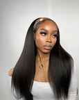 RAW LAO KINKY STRAIGHT HALF WIG/ HEAD BAND WIG
