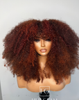 COPPER RED HIGHLIGHTS CUSTOM COLOR UNIT KINKY CURLY