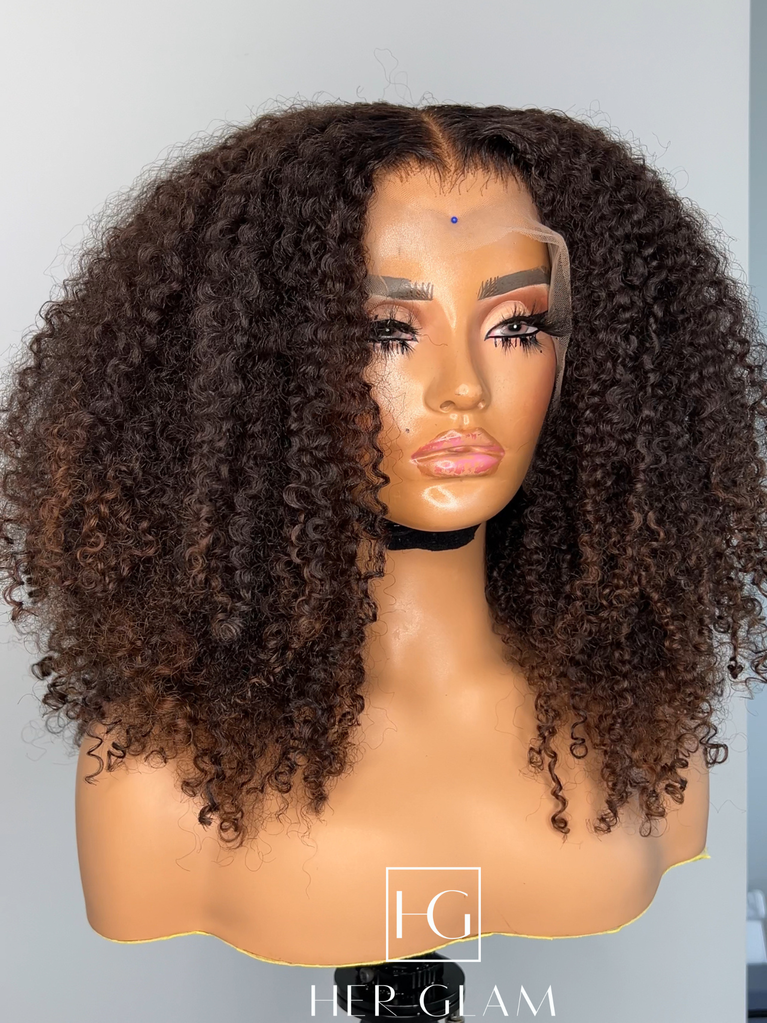 HONEY BROWN/BLONDE CUSTOM COLOR UNIT KINKY CURLY 13*4