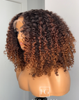 Raw Elite Kinky Curly 5x5 CLOSURE WIG 18” Ombré honey blonde
