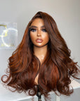 READY TO SHIP SPICE COPPER BROWN 6*6 CAMBODIAN WAVY made with 4 bundles