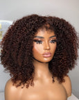 READY TO SHIP 5*5 Lace AUBURN/BURGUNDY KINKY EDGES
