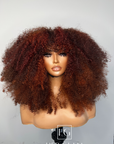 COPPER RED HIGHLIGHTS CUSTOM COLOR UNIT KINKY CURLY