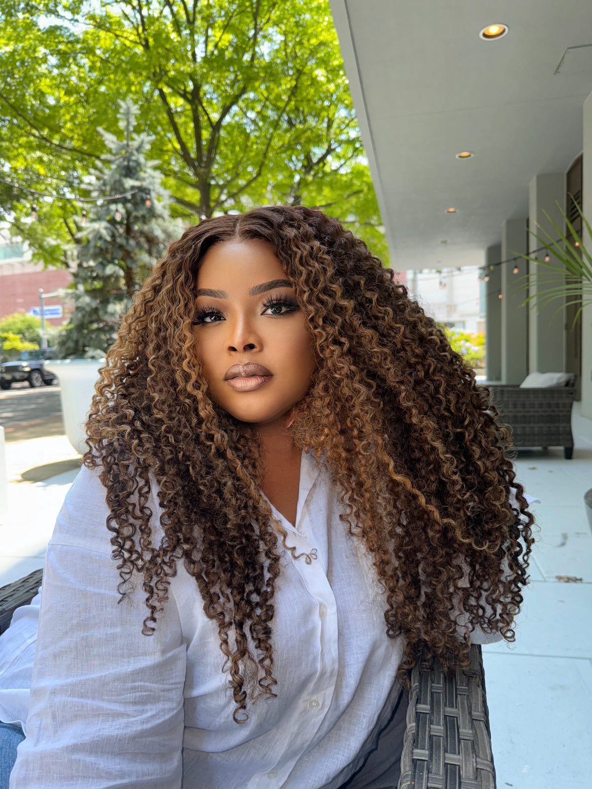 READY TO SHIP 6x6 CLOSURE (ASH /BLONDE HIGHLIGHTS ) HERGLAMWIGCO