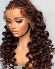 READY TO SHIP REDDISH BROWN CUSTOM COLOR UNIT 13*4 Frontal CLOSURE