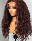 13*6 Deep  Auburn Kinky curly Custom made wig