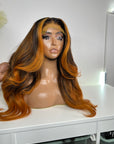 PUMKIN SPICE 5*5 CLOSURE LOOSE WAVE WIG