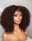 READY TO SHIP 5*5 Lace AUBURN/BURGUNDY KINKY EDGES