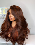 READY TO SHIP SPICE COPPER  BROWN 6*6 CAMBODIAN WAVY made with 4 bundles