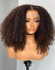 HONEY BROWN/BLONDE CUSTOM COLOR UNIT KINKY CURLY 13*4