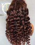 READY TO SHIP REDDISH BROWN CUSTOM COLOR UNIT 13*4 Frontal CLOSURE
