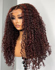 13*6 Deep  Auburn Kinky curly Custom made wig
